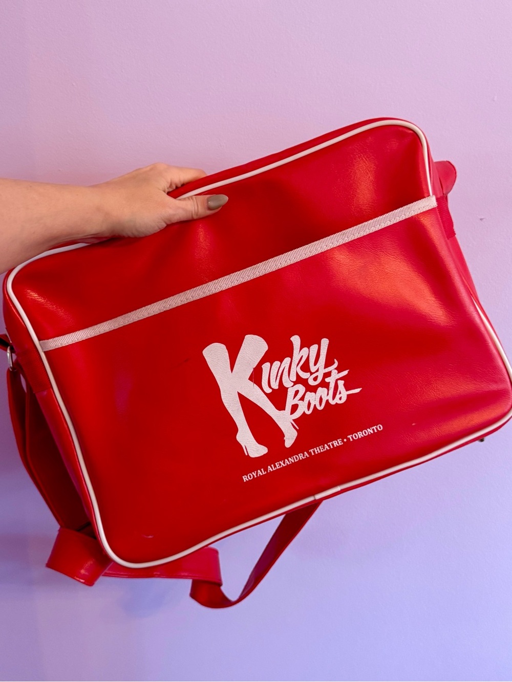 Kinky Boots Red Logo Cast Messenger Bag